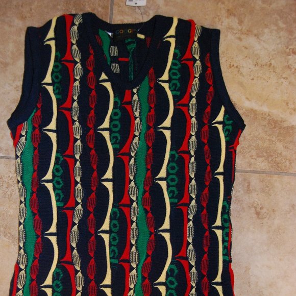 NWT Coogi Womens Multicolor Abstract Sleeveless Knitted Sweater Dress Size Large - Picture 7 of 10